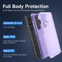 Hualele for Samsung Galaxy S23 Ultra Case,[Military Grade Protection] [Dropproof Shcokproof] Anti-Slip Grip Dual Layer Rugged Heavy Duty Galaxy S23 Ultra Phone Case,Light Purple
