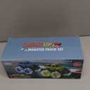 iValea Monster Trucks Toys for Toddlers Boys: Light-up Wheels for Kids Age 2-4 Years Old,Toy Car for Kid Ages 3-5,Boy Cars to 3-6,Toy Truck for Toddler 1-3,Jam Birthday Gift for Children 1-3 (Blue and Green)