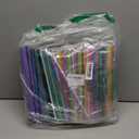300 Pcs Colorful Plastic Long Disposable Drinking Straws. (0.23''diameter and 10.2"long)