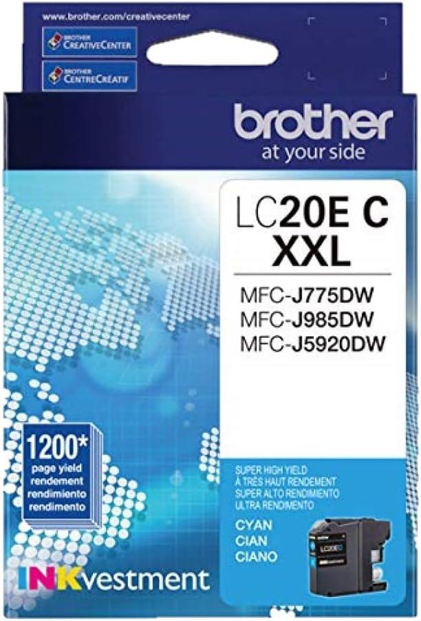 Brother LC20EC Super High Yield Cyan Ink Cartridge