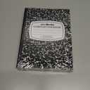 4E's Novelty College Ruled Composition Notebooks 4 Pack - Hard Cover 100 Sheets 9.75" x 7.5" for Notetaking, Black Marble Bulk Compositon Book, Back to School Supplies For Students Boys Girls & College by 4Es Novelty