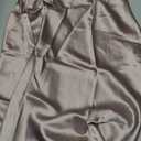 Zeagoo Skirts for Women High Waist Skirt Elegant Midi Skirt Satin (Medium, Light Khaki)