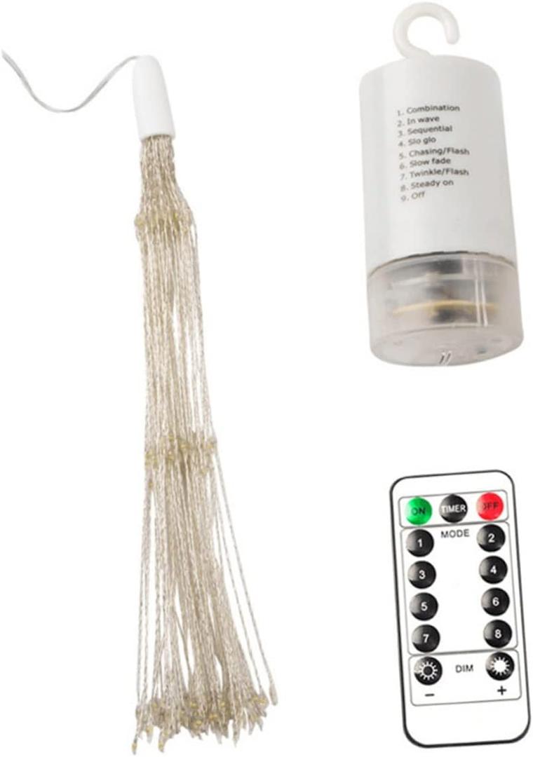 Tofficu 40pcs Lightweight Led Copper Wire Fairy Lights with Remote Control for Indoor and Outdoor Holiday Decor Warm White Functions for Christmas and Courtyard Decoration