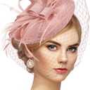 Zinniday 2026 Kentucky Attire Hats - 20s Vintage Derby Fascinators Hat with Hair Clip for Women Lady Girls Outfit Headwear