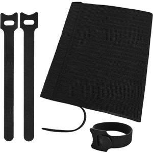 128Pcs 6in Cable Ties, Adjustable Cable Straps Wire Organizer Cord Wrap, Hook and Loop Cable Management