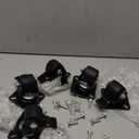 W B D WEIBIDA 2-inch Plate Swivel Caster Wheels Set of 4 Heavy Duty, Load Capacity 2200lbs, Low Gravity Center Black Extra Width Caster with Brake, Durable & Quiet & Sturdy Nylon Wheels for Industrial