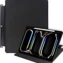 Rotating Tablet Case with 3-Ring Binder Holes fit for A4-Size Binder, 360 Degree Rotating Stand Cover with Pencil Holder for 13-inch iPad Pro (M5/M4) 2025/2024