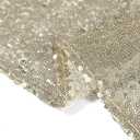 Pufogu 50" Round Champagne Gold Sequin Tablecloth Glitter Champagne Table Cloths for Birthday Wedding Bridal Baby Shower Party Decorations