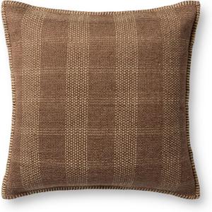 Loloi II Collection PLL0132 Brown/Tan 20'' x 20'' Cover Only Pillow