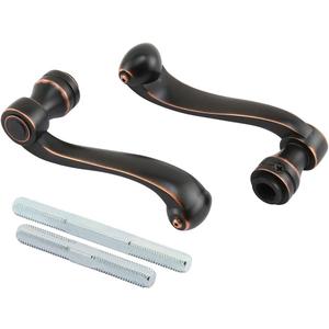 Prime-Line E 2666 French Colonial Door Levers, Heavy Weighted Casting Design, Classic Bronze (1 Set) (1/4 Inch)