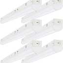 4FT LED Linear Light Fixtures, 50/40/30W 35/40/5000K CCT Adjustable, 4 LED Strip Light for Office, Garage, Warehouse, 4 Feet LED Shop Lights, UL Listed, 6Pack