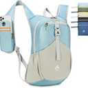 15L Small Hiking Backpack for Women Men Lightweight Packable Backpack Foldable Casual Daypack for Camping Travel Outdoor, Blue