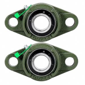 Donepart 2-Pack UCFL205-16 Pillow Block Flange Bearing, 1 Inch Bore, Chrome Steel Insert with Cast Iron Housing, 2-Bolt Self Aligning, Set Screw Locking, Pre-Lubricated with Grease Fitting