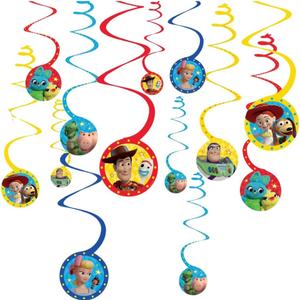 amscan"Toy Story 4" Multicolor Spiral Party Decorations, 12 Ct.