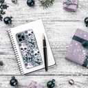 bicol for iPhone 12 Pro Max Case with Screen Protector and Camera Lens Protector - Fashionable Flower Floral Designs for Women Girls - Shockproof Acrylic Clear Phone Cover 6.7" - Elegant Skulls