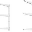 Delta Minimalistic White Shelf Brackets Cycle, Set of 6 Fully Adjustable 12-inch Heavy Duty Shelf Brackets, Holds Up to 480 lbs, Modern Shelf Bracket for Wood Shelves