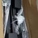 Fence Post Anchor 4''x4'', Heavy Duty Metal Fence Post Anchor Ground Spike 24''x4''x4'' for Fence, Mailbox, Bird feeder, Decking, Banner, with The Black Powder Coating Cover on The Surface (Set 4)