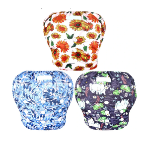 Wegreeco Baby & Toddler Snap One Size Adjustable Reusable Baby Swim Diaper (Plant, Small, 3 Pack)