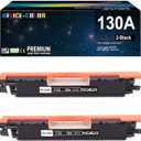130A Black Toner Cartridges m177fw Toner Replacement for HP 130A CF350A Works with hp Color LaserJet Pro MFP M177fw,M176n Printer Ink (2-Pack)