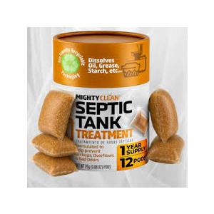Septic Tank Treatment - 12 Pods, 1 Year Supply - RV Toilet Treatment - Dissolvable Septic Tank Treatment Pods with Natural Bacteria and Enzymes for Effective Septic Treatment - Eco-Friendly Solution