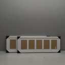 8x24 Collage frame with 5 Openings 4X6 Pictures, Multiple Picture Frame with Mat, Wall or Tabletop Decor, White Wood Grain,2 Pack