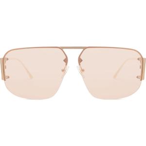 SOJOS Trendy Aviator Sunglasses Mens Womens Retro Metal Rimless Frame Shades Lentes De Sol Para Mujer SJ1192 (Brown)