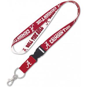 WinCraft Alabama Crimson Tide Premium Lanyard Key Chain, Roll Tide Edition
