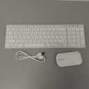 seenda Bluetooth Keyboard and Mouse Combo for Mac, SKM64-2 Rechargeable Silent Wireless Keyboard Mouse Compact Slim, 3 Multi-Device Connection, Compatible for Mac MacBook Pro/Air iPad, White Silver