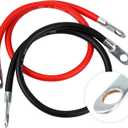 CARTMAN 4AWG 24-Inch Battery Inverter Cables Set, 4Gauge x 24"(1 Positive & 1 Negtive) for Car, Truck, RV, Solar
