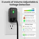 Power Failure Alarm WiFi, Smart Freezer Alarm with Free App Notifications, Power Outage Alarm Monitor with Loud 110dB & LED Indicator & Voltage Detection for GFCI Trips, Aquarium, Sump Pump