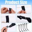 BOXOB 18pcs Pool Solar Cover Reel Attachment Kit, Includes 6 Solar Reel Blanket Straps with Hooks, 6 Swimming Pool Cover Clips & 6 Touch Fasteners Universal Accessories