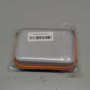 Storage Case Compatible with Yoto Mini (2024 Edition) Kids Screen-Free Bluetooth Audio Player,Transparent Card Bag can hold up to 36 cards(Gray Case,Orange Zipper)