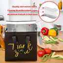 Aliceset 80 Pcs Thank You Insulated Bags for Food Delivery Bulk 9. 5 x 9. 5 x 6 Inch Take Away Bags Thermal Insulation Bag for Hot Cold Food Coffee Milk Seafood Pizza Catering Restaurant Grocery