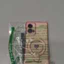 Compatible with Motorola Moto G 5G 2024 Love Heart Kickstand Case with Screen Protector: Luxury Plated Gold Edge Slim Soft TPU Shockproof Protection Case Cover for Moto G 5G 2024 (Pink)