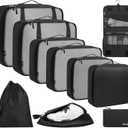 BAGAIL 10 Set Packing Cubes Various Sizes Packing Organizer for Travel Accessories Luggage Carry On Suitcase