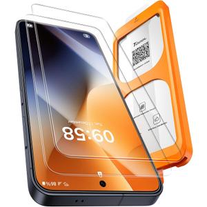 TOCOL for Samsung Galaxy S25 Plus Screen Protector [9H Hardness] [Military Grade Shatterproof] HD Tempered Glass 2 Pack (Clear)