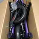 ELENKER All Terrain Rollator Walker Transport Wheelchair Combo, 2 in 1 Rolling Walker with Padded Seat and Wide Backrest, Purple