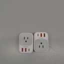 TESSAN European Travel Plug Adapter 2 Packs, Type C Europe Adaptor Foldable Plug 4 Outlets 3 USB(1 USB C PD 20W), US to Spain France Italy Germany Denmark Iceland European Travel Must Haves