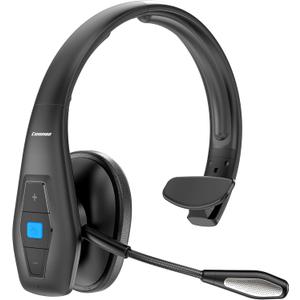 Conambo Bluetooth Headset V5.1, Trucker Bluetooth Headset with CVC8.0 Dual Mic Noise Canceling & Mute Button & 60 Hrs Workingtime Wireless On-Ear Headphones for Trucker Home Office Work Cell Phones