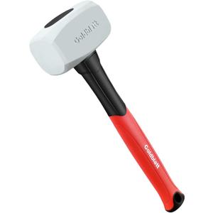 Goldblatt Rubber Mallet 16 oz. Low Recoil Rubber Hammer with Solid Head & Soft-grip Handle, Double-Faced Soft Mallets, Soft Blow Tasks, No Damage for Camping, Woodworking and Flooring | White