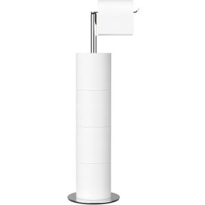 2 Pack Toilet Paper Holder Stand and Dispenser for 4 Spare Rolls, Stainless Steel Free-Standing Toilet Tissue Paper Roll Storage Shelf