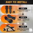 weyleity Gunite Spiked Shoes | Epoxy Floor Spiked Shoes with 1.1''/28mm Short Spikes, 1 Pair Epoxy Shoes for Epoxy Flooring Coating, Self-Leveling Floors, Overlays