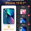 Diaclara Designed for iPhone 13 Case, Full Body Rugged with Built-in Touch Sensitive Anti-Scratch Screen Protector, Soft TPU Bumper Case for iPhone 13 6.1" (Blue and Clear)