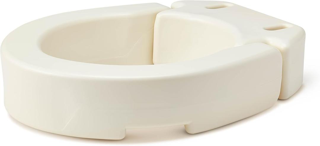 Medline Standard Hinged Toilet Seat Riser, 3.5 Inch Height, 400 lb Weight Capacity, White - Ideal Mobility Aid for Elderly, Disabled, and Medical Patients, Enhances Bathroom Safety