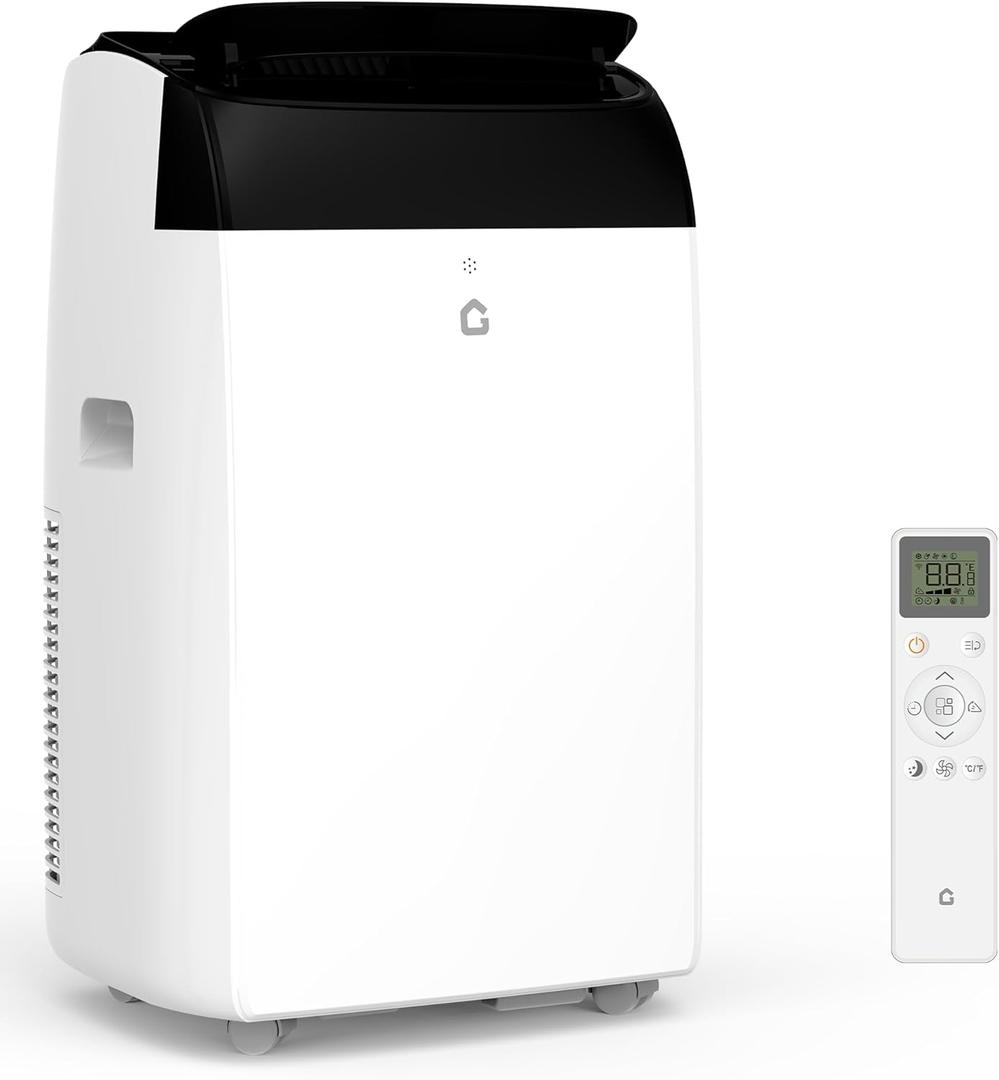 14,000 BTU Portable Air Conditioner with Dehumidifier & Fan, Cools Up to 750 Sq.Ft. Room Air Conditioner, Remote Control, Installation Kits, Auto Swing, Quiet Portable AC Units for Rooms, Black Top