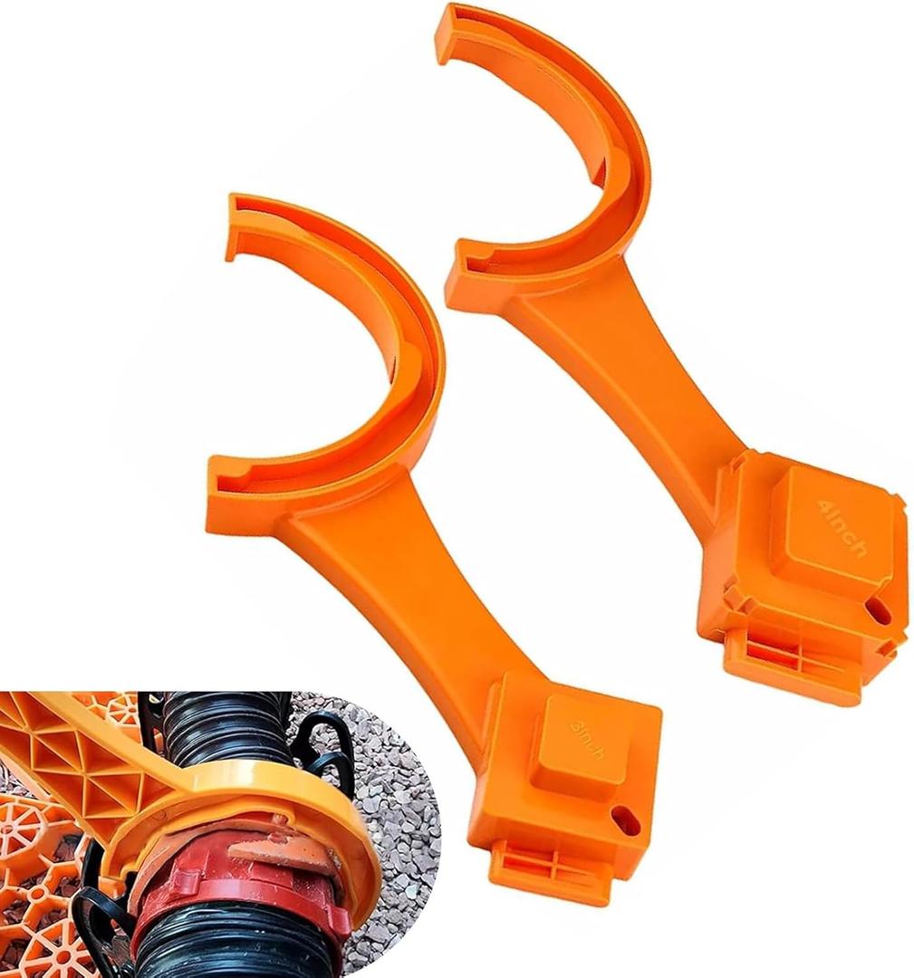 2PCS RV Sewer Hose Wrench, Multi-purpose Single-head Tool for Easy Connection & Disconnection, Non-destructive & Labor-saving Tool, Suitable for Most Cars & RVs (Orange)
