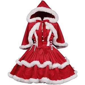 ZZEQYG Womens Christmas Dresses Santa Christmas Outfits Cute Lolita Dress S