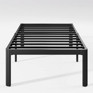Hunlostten 18in Twin XL Heavy Duty Bed Frame No Box Spring Needed, Tall Metal Twin XL Platform Bed Frame with Round Corners, Easy Assembly, Noise Free, Black Hunlostten 18in Twin XL Heavy Duty Bed Frame No Box Spring Needed, Tall Metal Twin XL Platform Bed Frame with Round Corners, Easy Assembly, Noise Free, Black