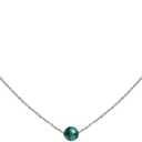 Real Crystal Pendant Necklace Jewelry 925 Sterling Silver Chain Necklace for Women Dainty Birthstone Jewelry Necklace for Women Healing Chakra Crystal Stone Necklace bead (Malachite)