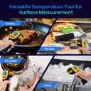 Etekcity Infrared Thermometer Laser Temperature Gun 1080, -58F~ 1130F for Meat Food Candy Pizza Oven, Heat Gun for Cooking, Kitchen, Fridge, Reptile, BBQ, HAVC, Adjustable Emissivity & Max Measure